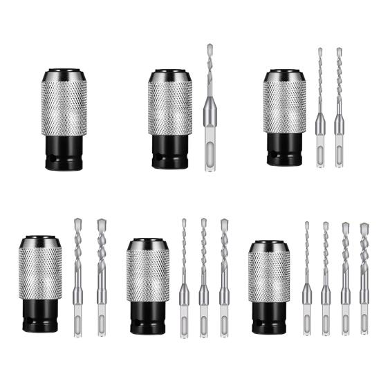 Elektrohammer-Adapter Schlagbohrer-Bit-Set 0,24-0,47 Zoll Hochbelastbarer legierter Stahl Schnellwechsel-Konverter