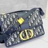 [Pre-Owned] 30 Montaigne Oblique Embroidered Monogram Flap Adjustable Shoulder Strap Montaigne Box Bag Leather Details Large - Excellent #MTXZH9
