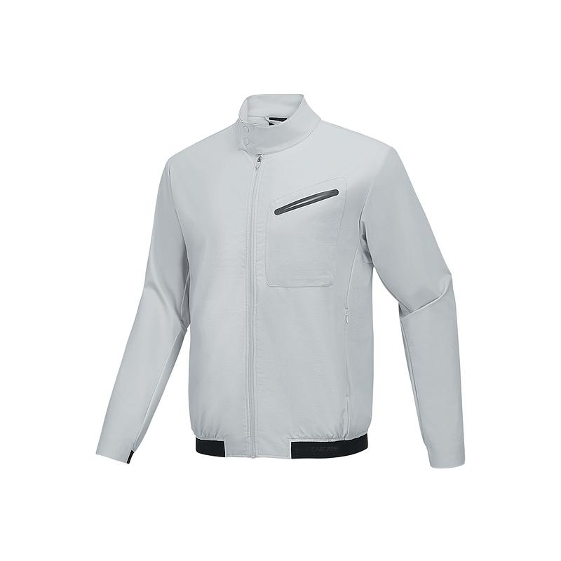 Skechers Sport Lifestyle Series Casual Stand Collar Simple Versatile Long Sleeve Jacket Men Jacket Chip-Gray L225M013-00KW 1