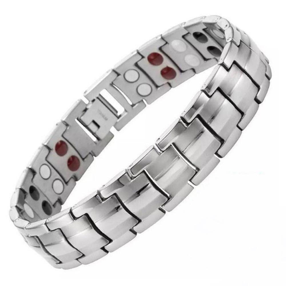 Unisex Magnetic Health Bracelet Health Bracelet Black Titanium Steel Power Therapy Weight Loss Fat Burning