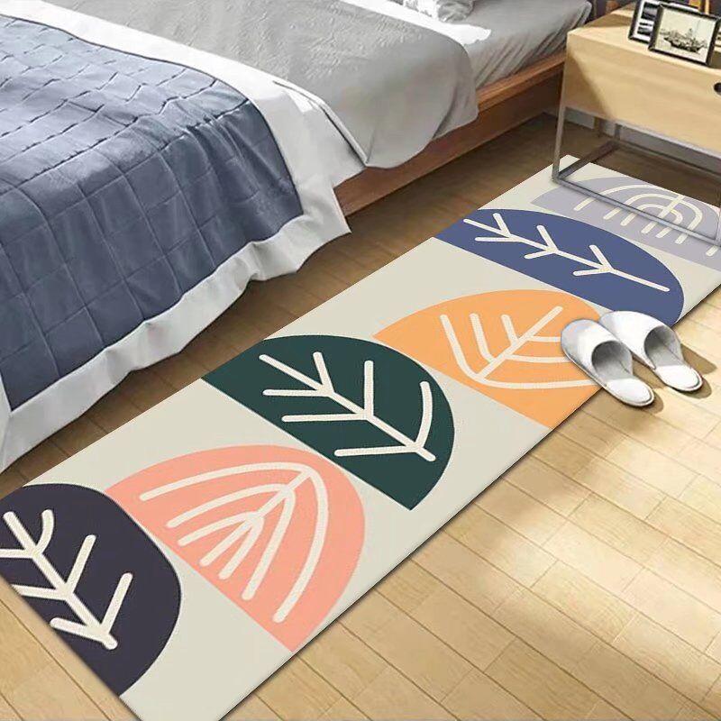 Living Room Carpet Simple Bedroom Bedside Carpet Rectangular Element Grid Long Strip Carpet