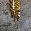 2Pack Black/Golden Candle Holder Wall Sconces With Leaf Detailing For Adding Warmth To Bedrooms And Living Space