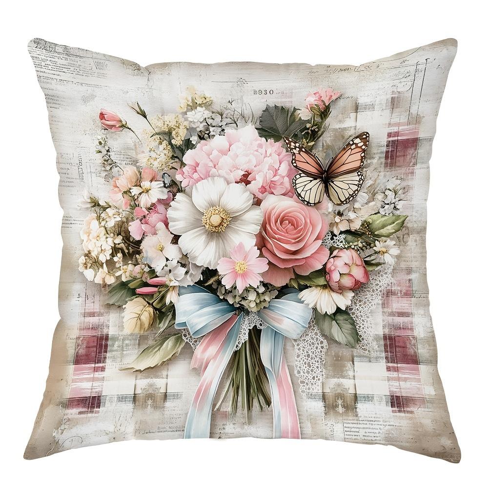 Charming Cottage - style Landscape PillowcasesLiving room sofa cushion cover,soft and comfortable,bedroom room decoration