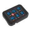 12V 6-Gang Switch Panel with Dimmable LED Light Control, Aluminum, 720W 60A, for Car, Truck, Boat, UTV, and ATV Circuit Systems (Blue Light)