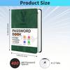 Bezpieczny dziennik w oprawie ze sztucznej skóry z dużym drukiem i zakładkami alfabetycznymi – zapobiega kradzieży tożsamości, bezpieczne przechowywanie haseł