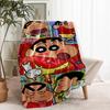 Crayon Shin Print Blanket - Soft & Comfortable, for Bedroom, Travel, Sofa, Home Decoration - Birthday Christmas Gift for Friend