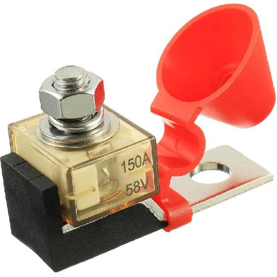 100 AMP MRBF Terminal Block Fuse Holder Single Stud 5/16" (M8) Compact Rated Battery Fuse 100A