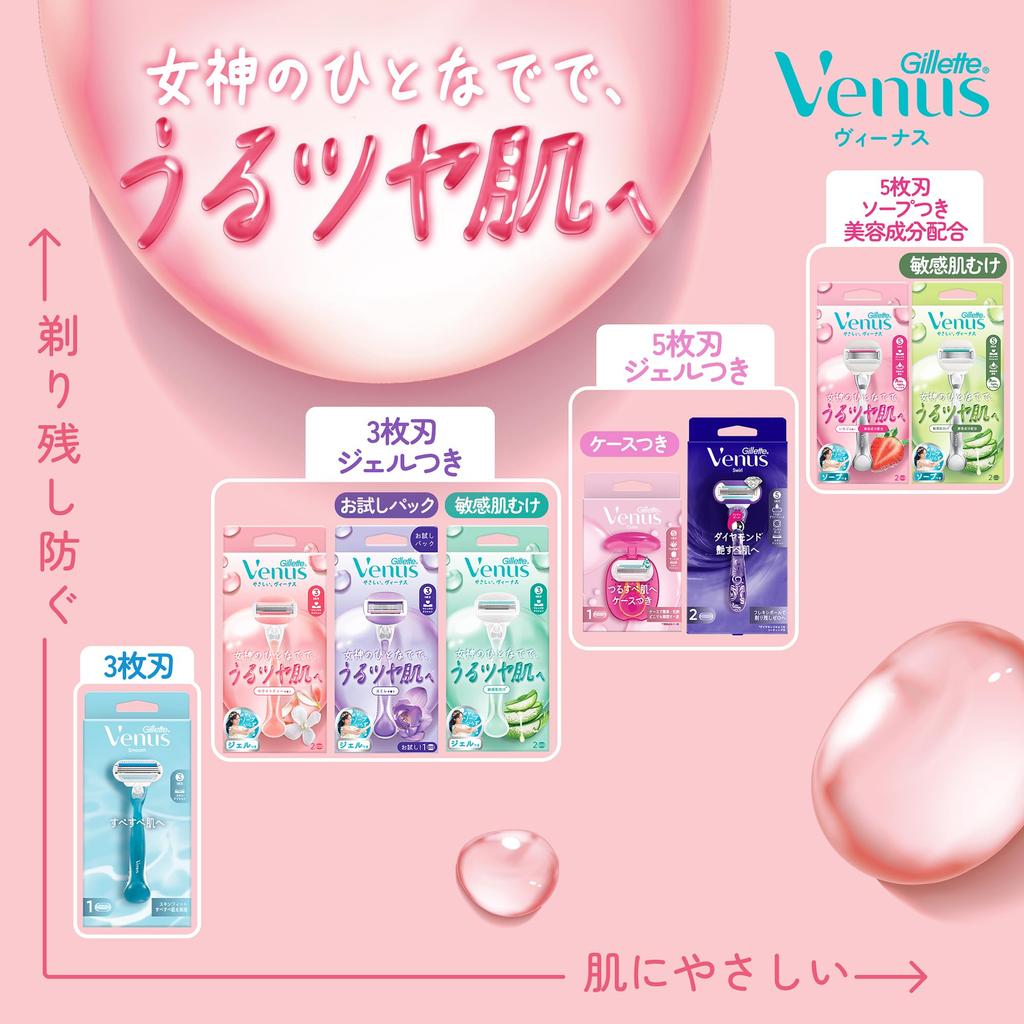 Gillette Venus VENUS White Tea Moisturizing Includes Razor and 8 Replacement Comfort Glide (Venus) Women's Razor, Scent, Skin, Blades,