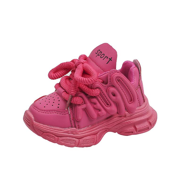 Spring New Girls' Sneakers: Trendy Children's Fashionable Dad Shoes for Students