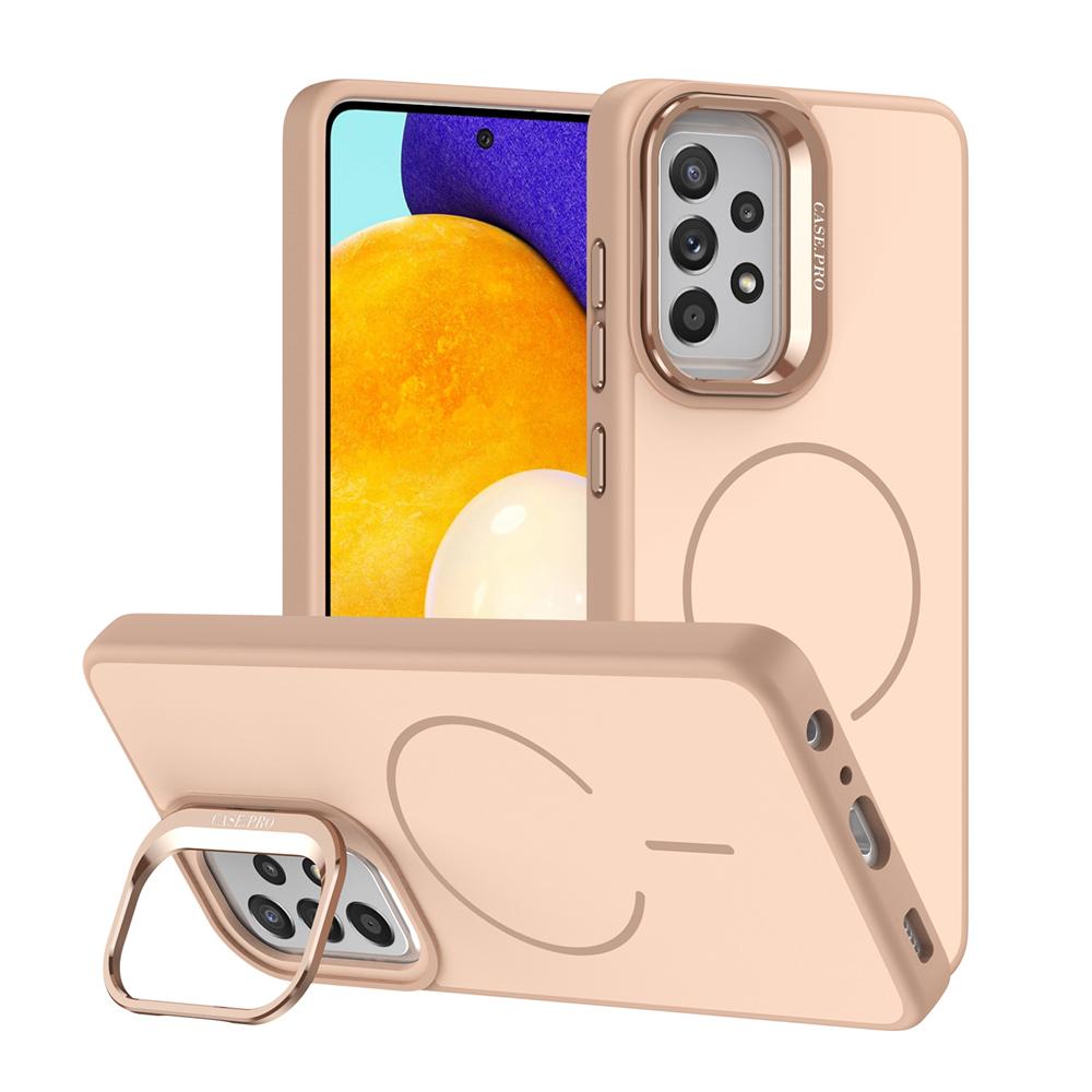 KEYSION Matte Skin Feel Lens Stand Phone Case for MagSafe for Samsung A52 A52S 5G Magnetic Shockproof Cover for Galaxy A13 4G 5G