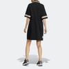 adidas Vestido Polo Mc Originals com Decoração de Listras e Gola Vestido Feminino Preto HS1929