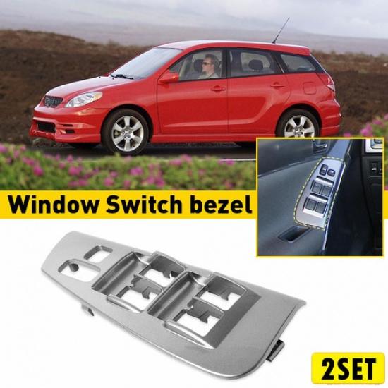 2Set Fits 03-08 DRIVER MATRIX TOYOTA MASTER POWER SWITCH WINDOW BEZEL TRIM 74232