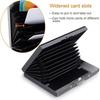 RFID Credit Card Holder Stainless Steel Credit Card Wallet Anti-theft Brush Business Card Holder for Women Men