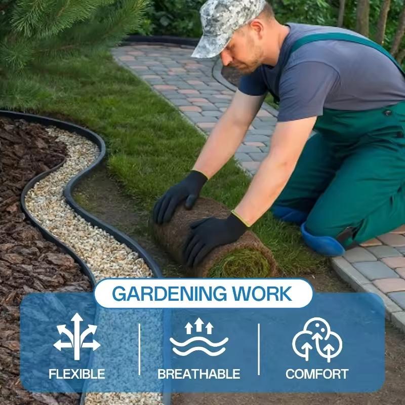 2/6Pairs PU Coated Safety Work Gloves Non-Slip Seamless Knit Nylon Gardening Gloves with Polyurethane for Industrial Outdoor Use