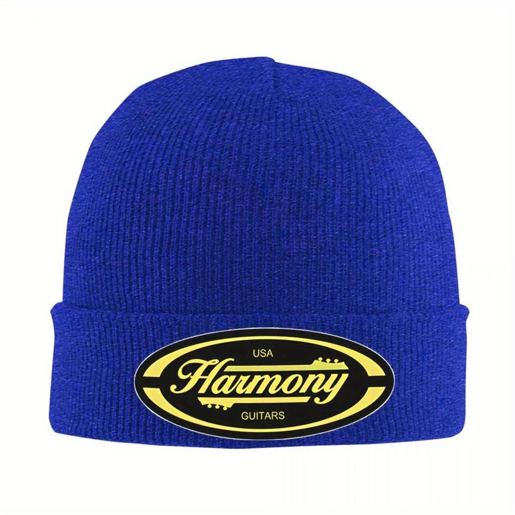 Vintage Harmony Guitars Hat Autumn Winter Beanies Baggy Cap FeUnisex Unisex Knitted Caps