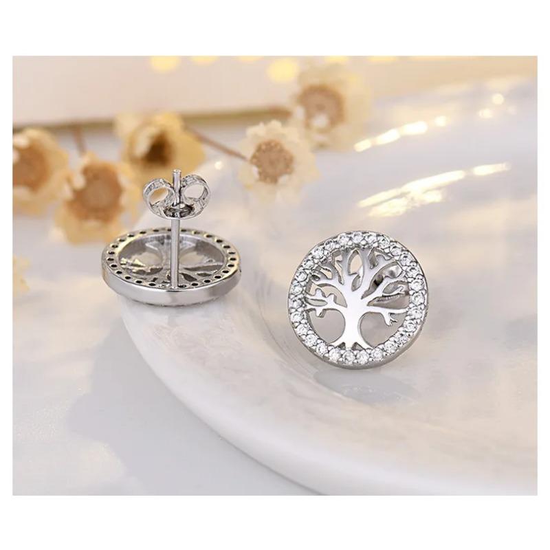 925 Sterling Silver Jewelry Women Fashion Cute Tiny Clear Crystal CZ Stud Earrings Gift for Girls Teens Lady