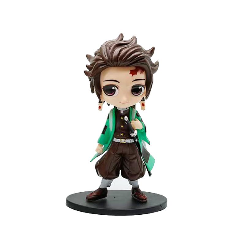 8pcs Anime Demon Slayer blind box Tanjiro Kamado Nezuko cartoon figure PVC model ornament child Christmas Halloween gift