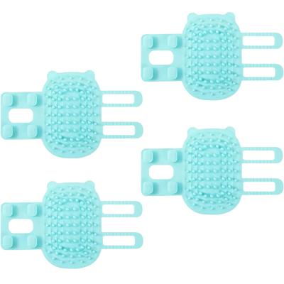 4 peças de artefato de cócegas para animais de estimação, artefato anti-coceira de silicone ajustável para animais de estimação