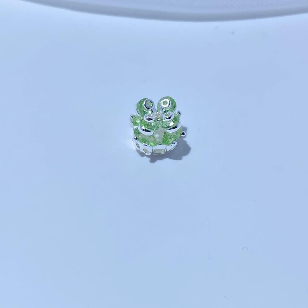 14K Gold-Plated Clover Zircon Spacer Bead Pendant for DIY Jewelry