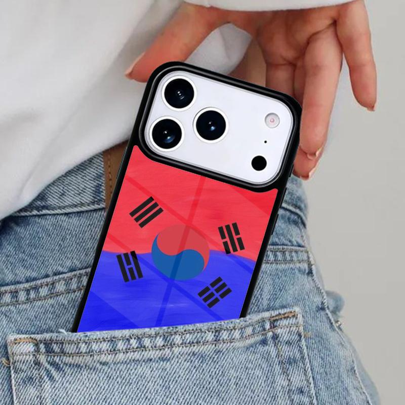 South Korea Flag Phone Case for iPhone 17ProMax 12 13 14 15 16e 17 Pro Max Plus Air Cover