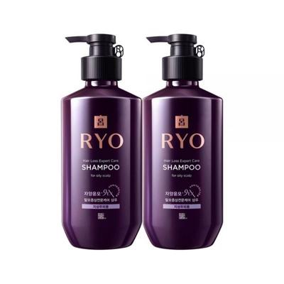 Ryo Jayangyunmo 9EX Haarausfall Symptom Pflege Shampoo 400ml 1 Packung + 1 Packung, fettig_normal_trocken, 2 Stück