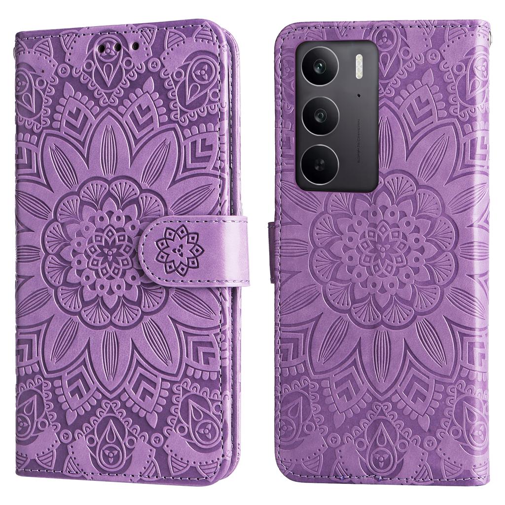 For Oppo A5 5G/4G/Realme C75 5G/C75 4G/C73 5G/C71 4G/14x 5G Case Sunflower Imprint Leather Wallet Phone Cover