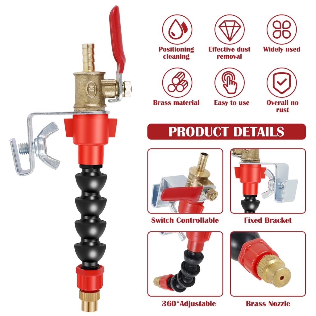 2Pcs Angle Grinder Dust Remover Water Sprayer Cutting Machine Sprayer System Brass Nozzle Dust-Proof Cooling Sprayer