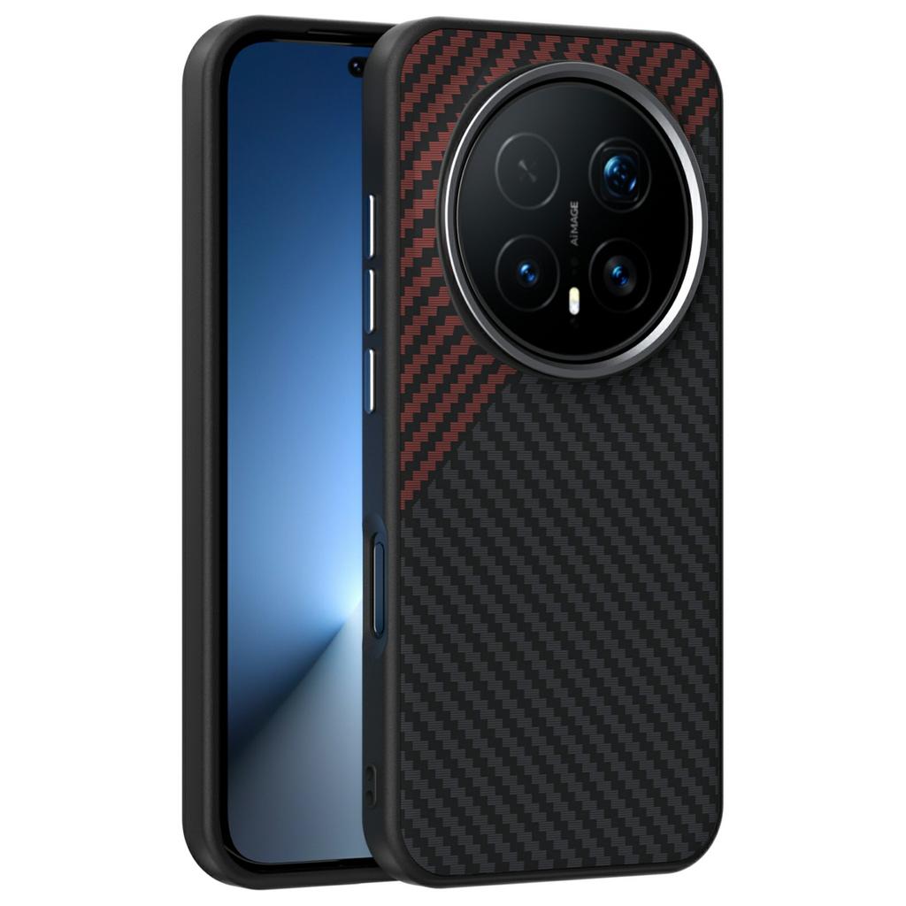 ABEEL Etui magnetyczne do Honor Magic8 Pro 5G z teksturą włókna węglowego Tylna osłona telefonu