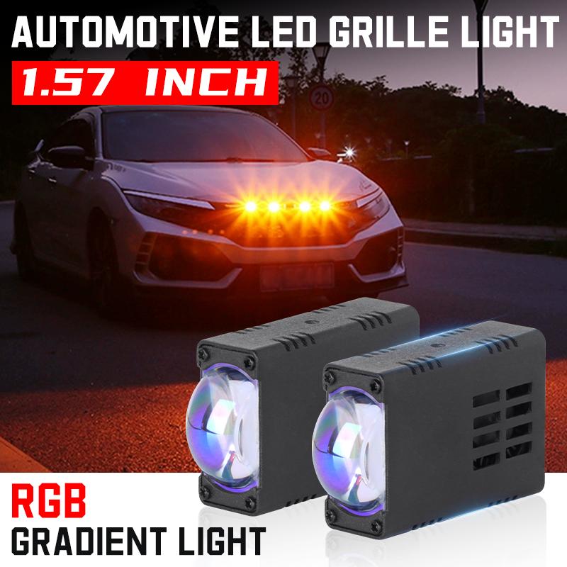 2PC Car Grile LED Light Pods Car Front Headlight 180W Motorcycle ATV UTV Projector Lens Car Fog Offroad 38000LM with Fan 10V-36V