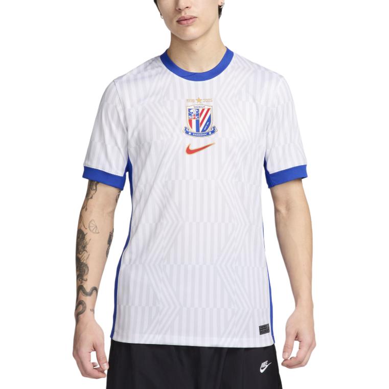 New Nike Dri-Fit Soccer Jerseys Men's White/Campus Royal Blue/University Red HM6161-100