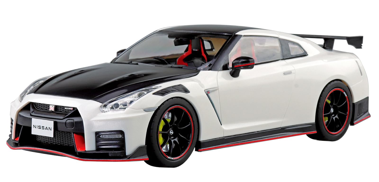 

Aoshima Bunka Kyozai Scale Rakupla Snap Car Series R35 NISSAN NISMO Special Edition 2022 Brilliant White Pearl Plastic Model Kit 1/24 No.02-BW GT-R