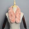 New Style Women Winter Real Rabbit Fur Scarf Lady Warm Rabbit Fur Scarves Knit Natural Real Rabbit Fur Ring Casual Muffler