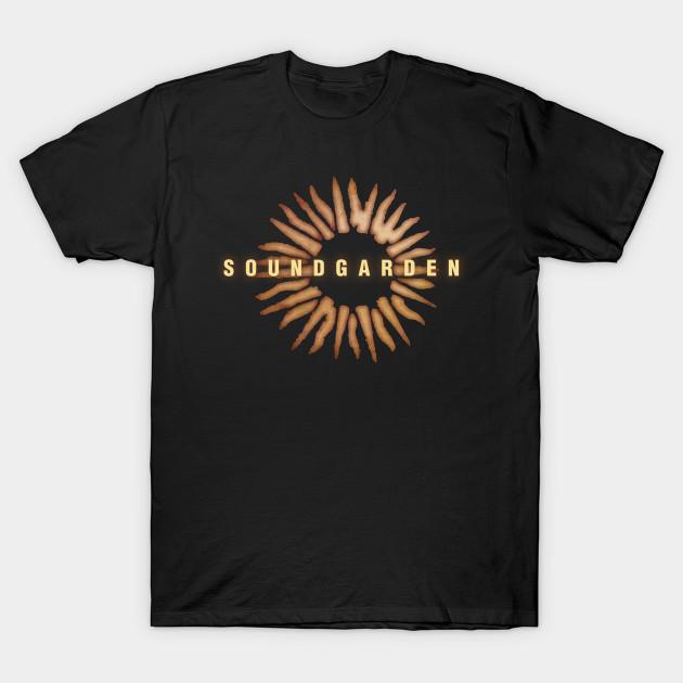 

Men Black Print T-shirt Soundgarden - Black Hole Sun No-Cut Transfer Paper Print Cotton Tshirt 4XL чорний