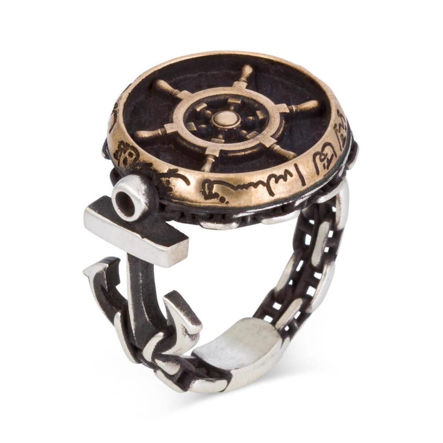 

Admiral Model Rudder Anchor and Chain мотив мужское кольцо из стерлингового серебра