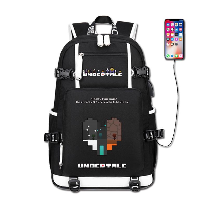 

Undertale Flowey sans anime game merchandise backpack luminous