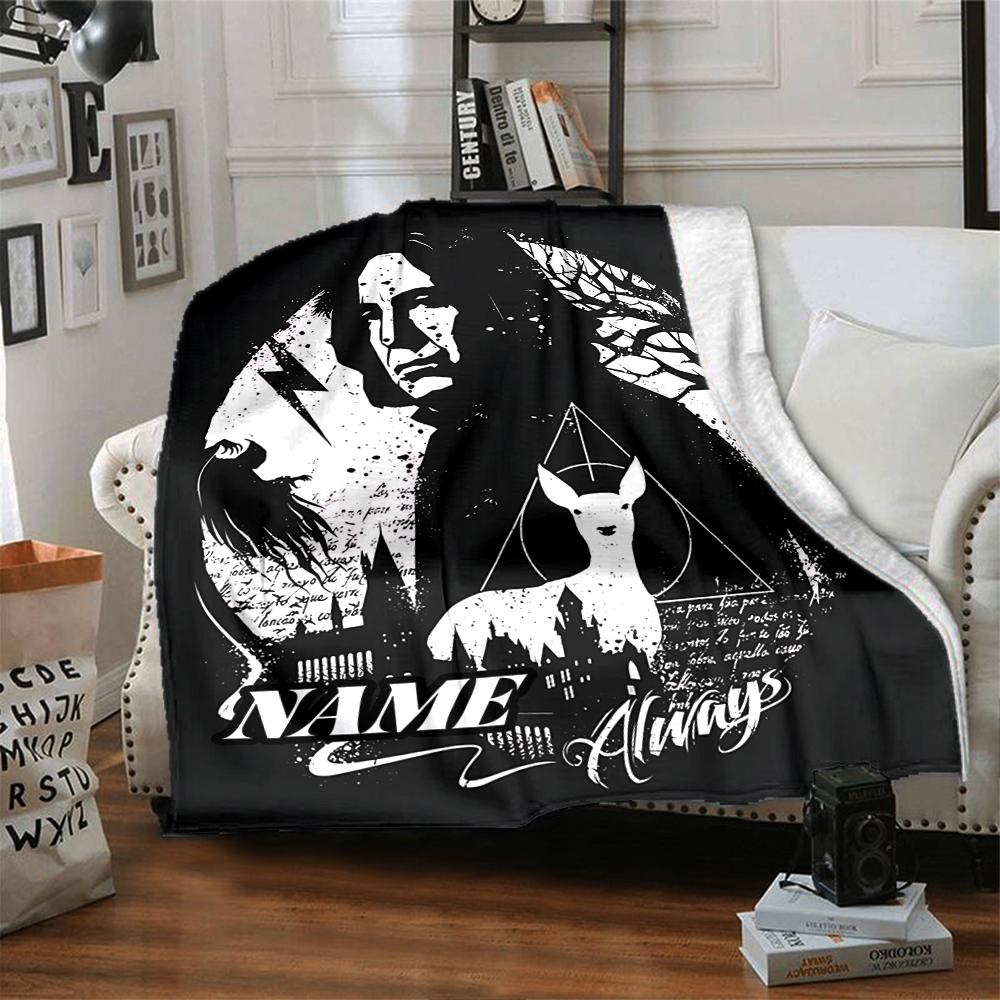 Custom Name "Snape's Legacy: Always" blanket for Couch & Bed, Plush Cozy Fuzzy Blanket Super Soft & Warm Blankets for Fall and Winter. 0908107
