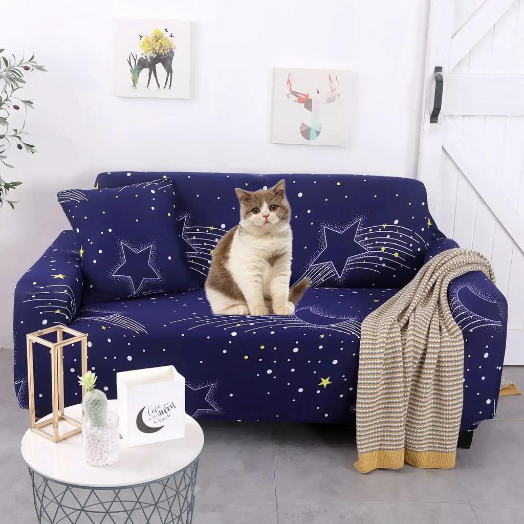 Printed Sofa Cover Stretch Couch Cover Sofa Slipcovers for Couches and Loveseats Washable Furniture Protector for Pets Kids