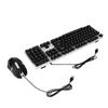 104 Key Keyboard Mouse Set Backlight USB Colorful Ergonomic Stable Backlit Keyboard Mouse Combo