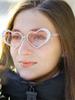 Love Heart Diamond Sunglasses for Women Brand Designer Style Latest Fashion Gradient Eyewear Rhinestone Cat Eye Shape Sun Eyeglasses UV400