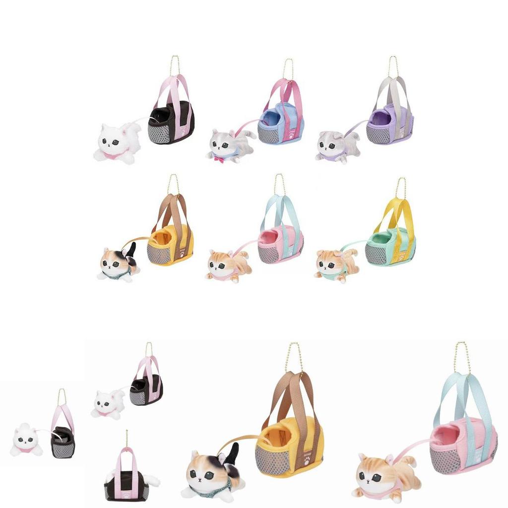 Cute Japanese Style Plush Shark Cat Keychain Adorable Cartoon Cat Doll Accessory