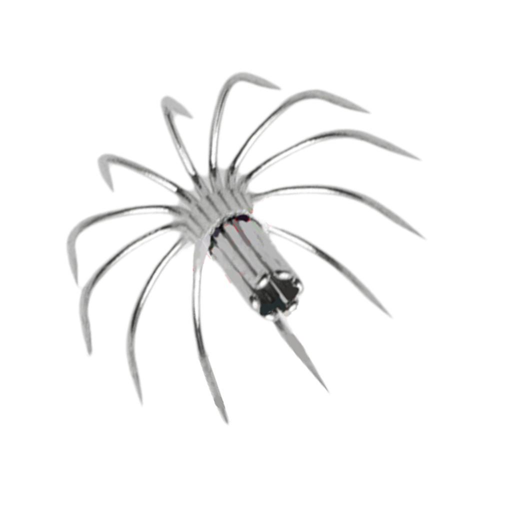 10Pcs Squid Hook Thick Stainless Steel Barbed Umbrella Hook Sea Fishing Fish Hook Cuttlefish Squid Jig Fishing Lure Hook