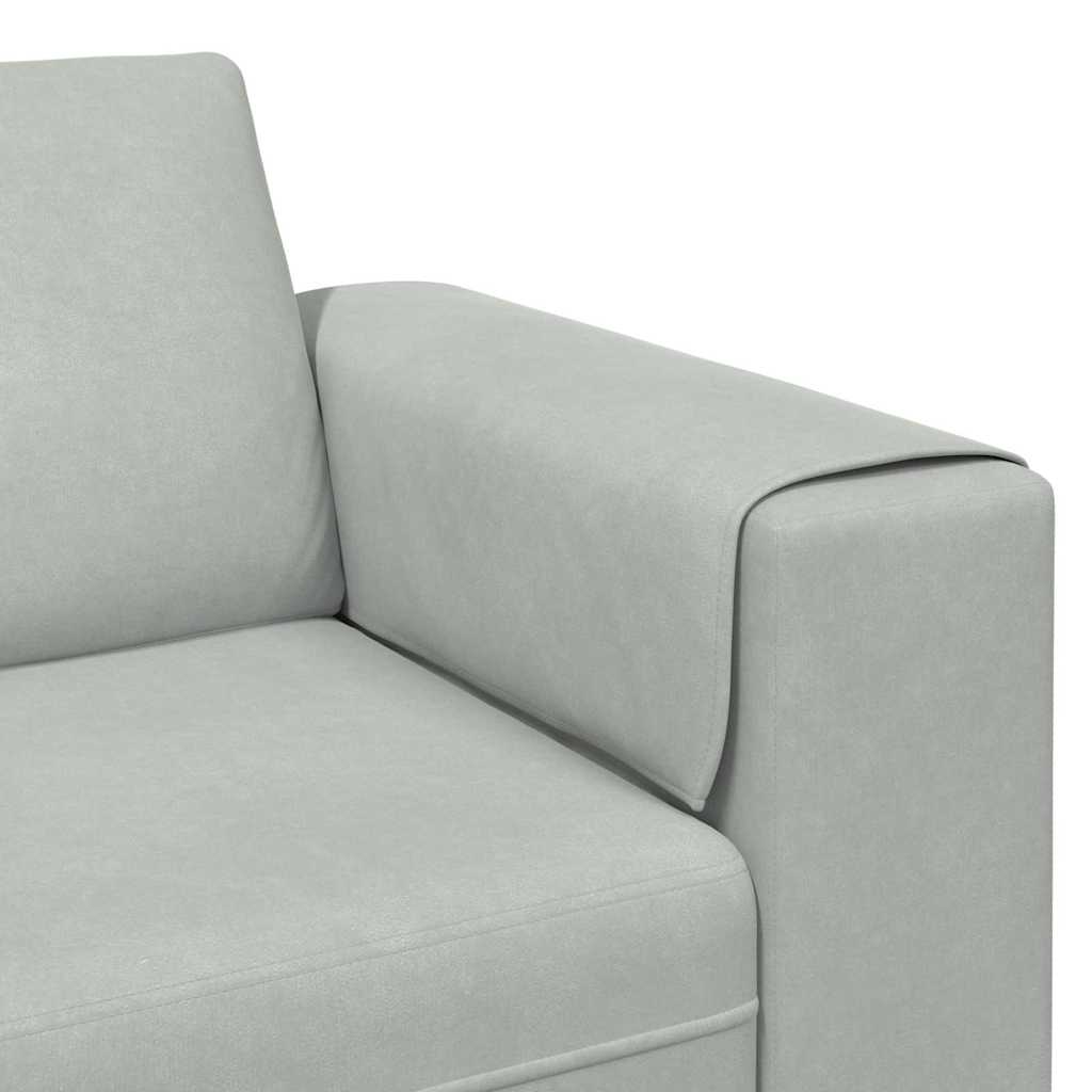 Living Room Sofa Light Grey 250 x 77 x 76 cm