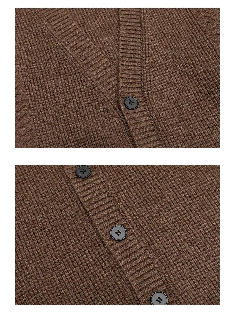 Mu Yuan Unisex Single-Breasted Cardigan - Autumn/Winter Loose Knit Sweater