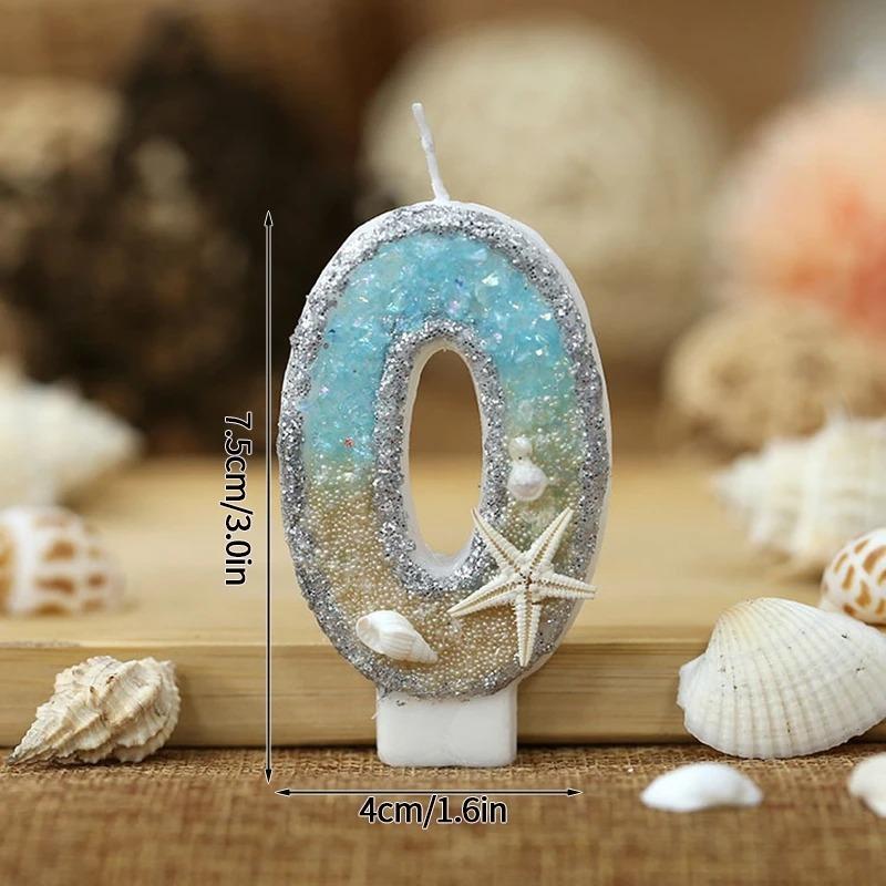 Blue Snowflake Birthday Frozen Candles 0-9 Number Cake Candle Princess Cake Topper Birthday Party Decoration Velas Decorativas