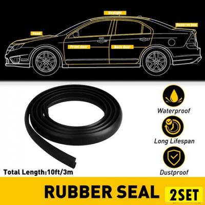 2Set Car Weather Windshield Seal Trim Rubber Cover Molding 10 Feet For Models To