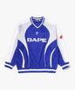 Bape Soccer Logo Warm-Up Relaxed Fit Long Sleeve T-Shirt (M) Blue
