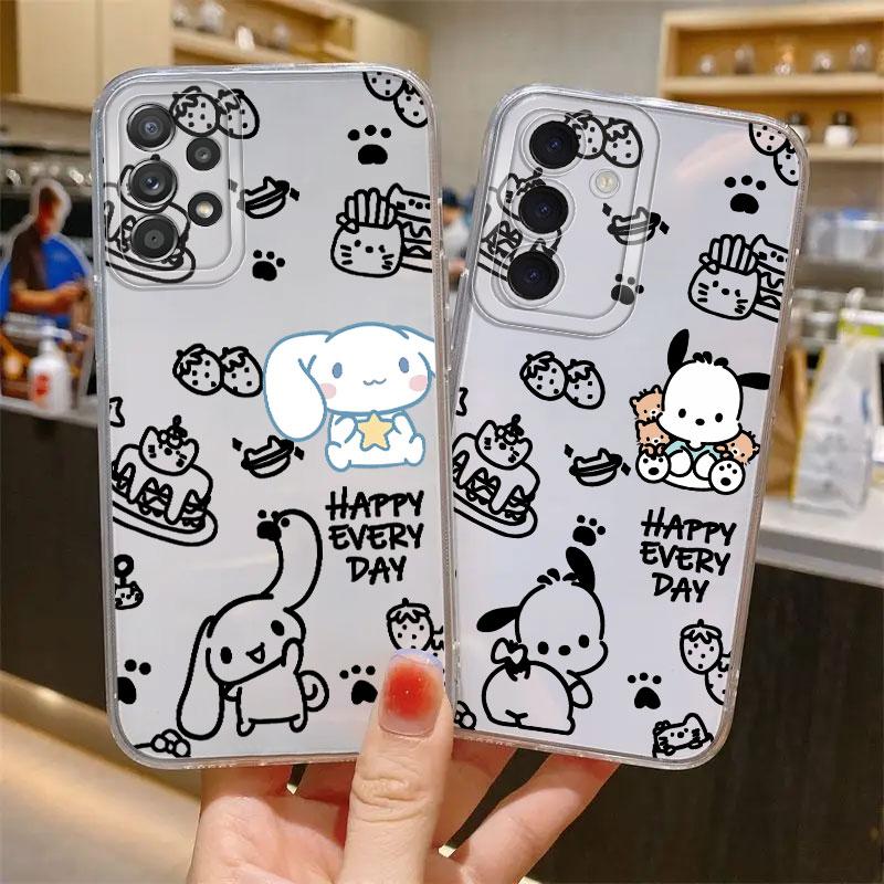 Sanrio Pochacco Case for Samsung Galaxy S26 S23 Ultra S22 FE Note 20 Ultra 10 S20 Plus S24 S21 S25 Edge Phone Cover
