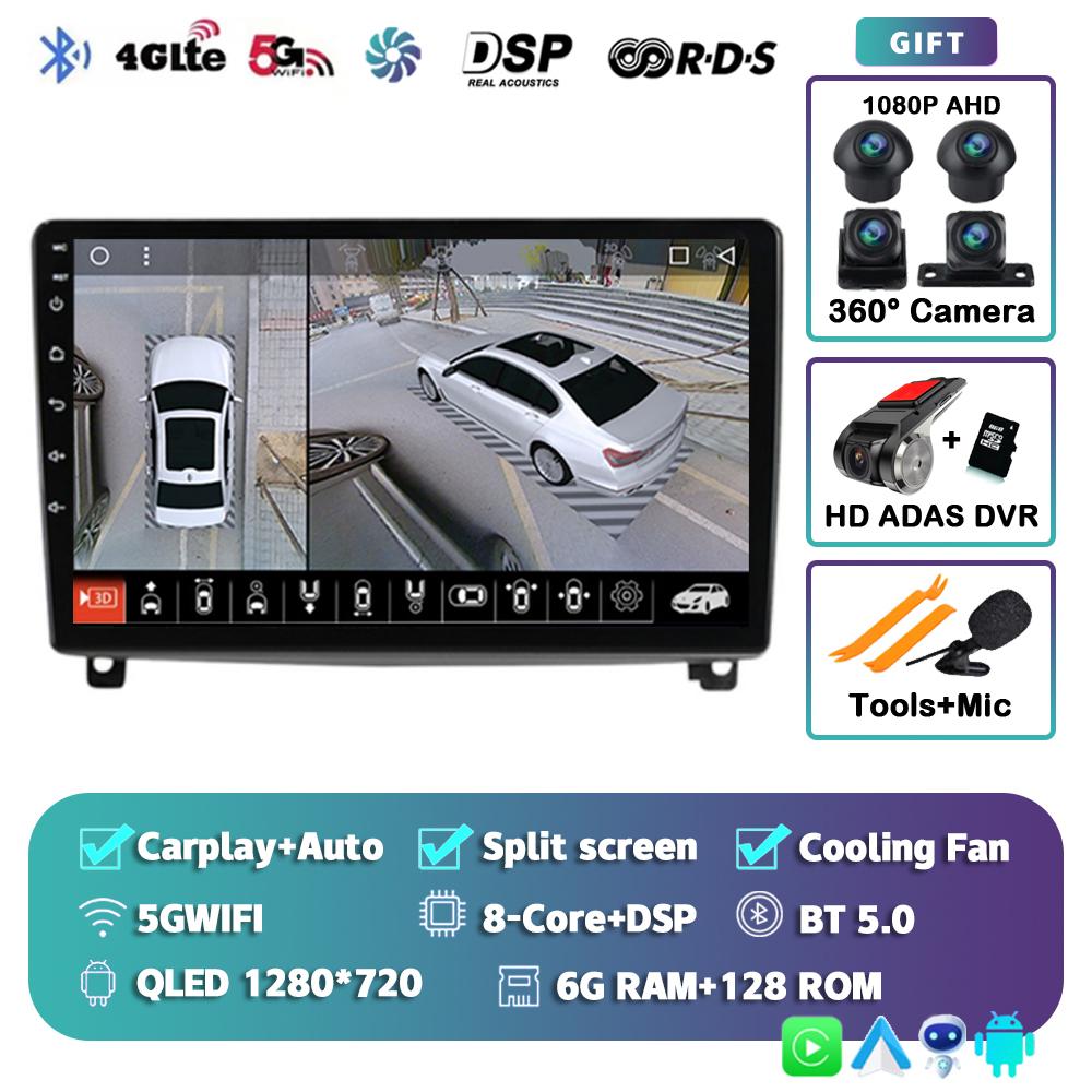 Android 14 Carplay Auto For Peugeot 407 1 2004-2011 Car Radio Multimedia Video Player Monitor Navigation GPS Autoradio Stereo BT