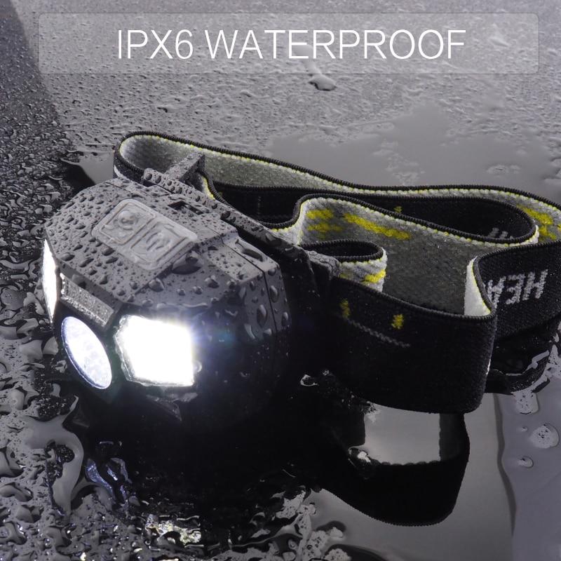 Inductive Headlight 4LED USB Charging Strong Light Led Waterproof Infrared Headlight Fishing Lamp