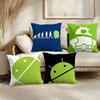 Cool A-Android Cushion Cover Soft Short Plush Pillow Cover Smooth Cozy Texture Aesthetic Cushion Case Home Decor
